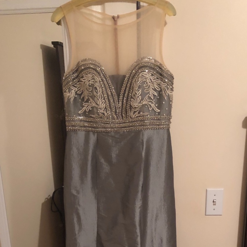 Camille grey mermaid formal gown MAKE AN OFFER